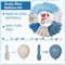 173Pcs Dusty Blue Balloon Arch Garland Kit, Baby Light Dusty Blue White Sand Metallic Blue Confetti Balloons for Boy Baby Shower Gender Reveal Wedding Birthday Party Decorations Supplies